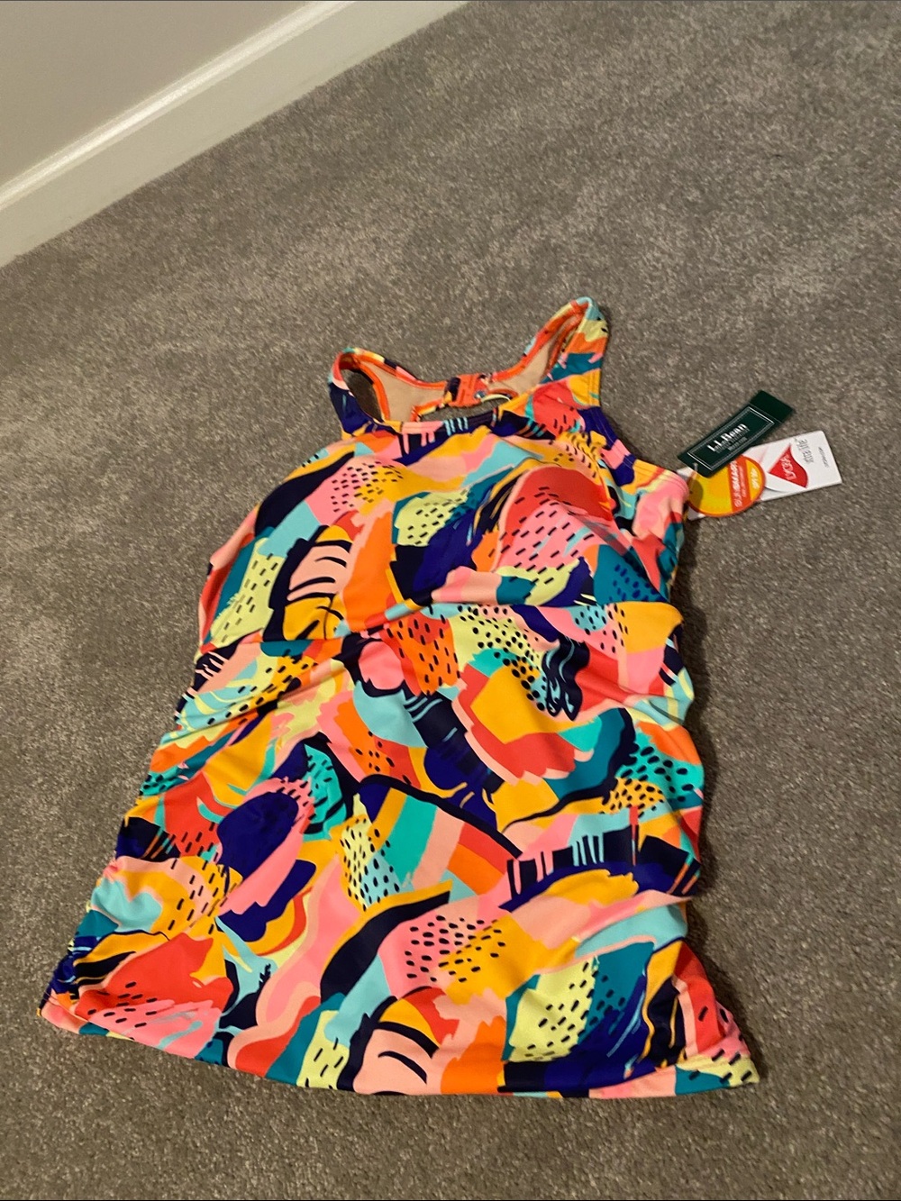 L.L. Bean Tankini Grapefruit Print